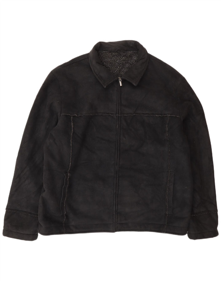 Jachetă Sherpa pentru bărbați Marks & Spencer UK 42 XL Negru