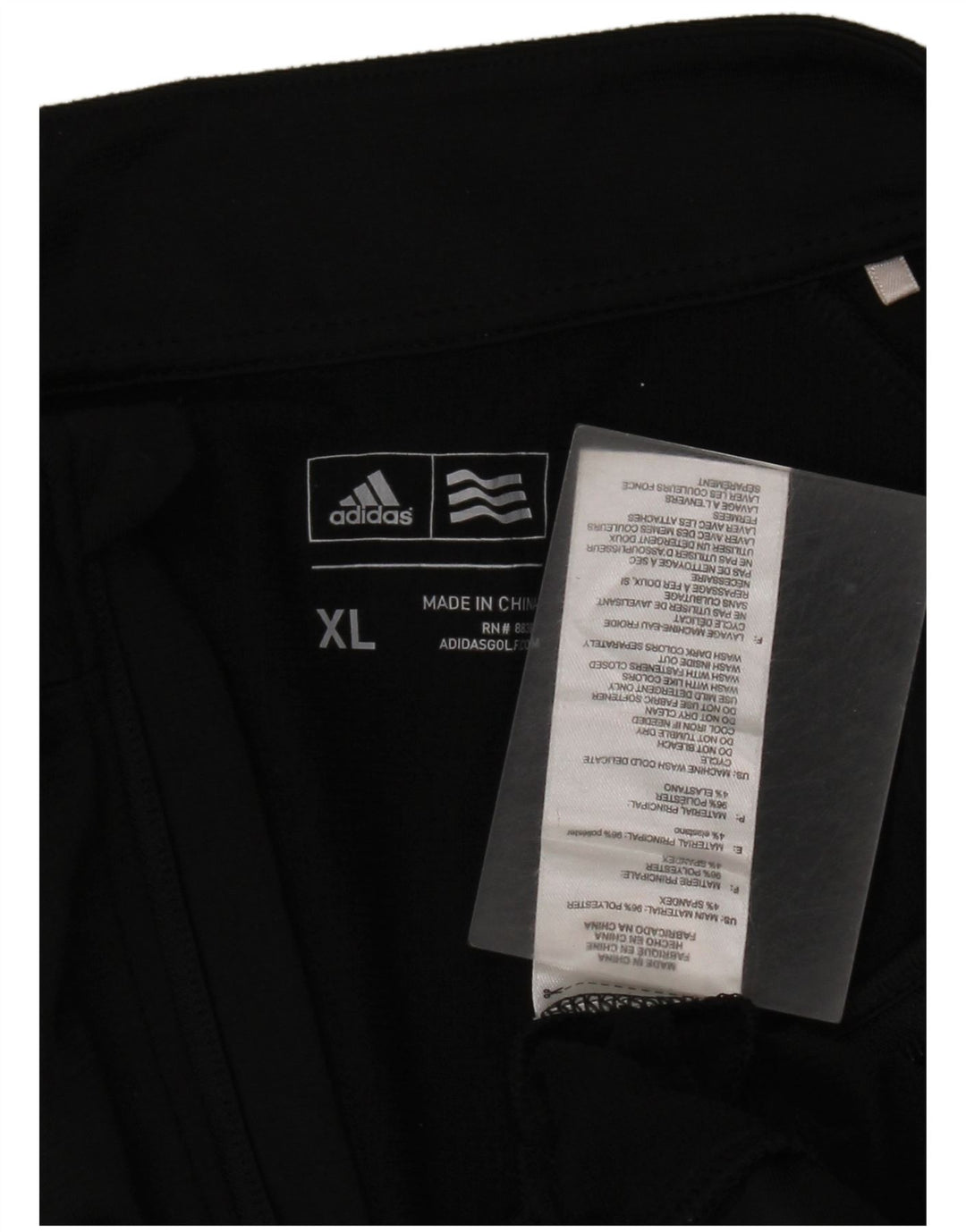Hanorac pentru bărbați Adidas, cu fermoar, cu gât, XL, poliester negru
