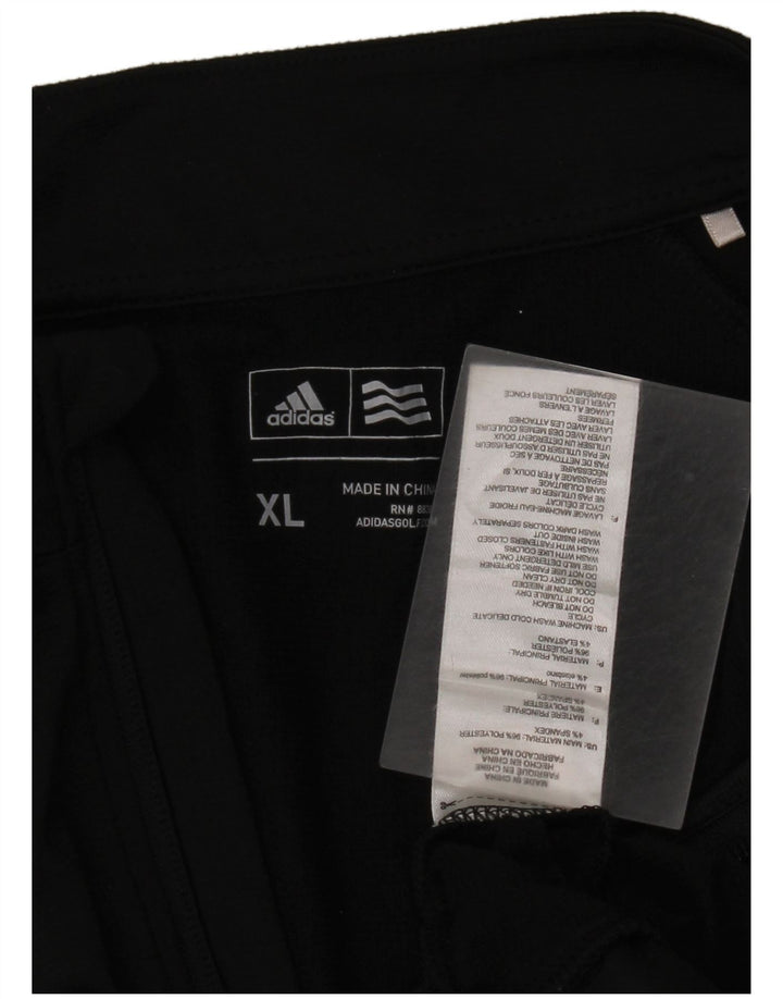 Hanorac pentru bărbați Adidas, cu fermoar, cu gât, XL, poliester negru