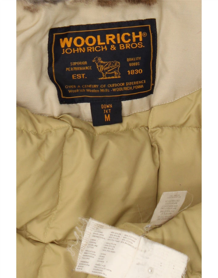 Jachetă căptușită Woolrich pentru femei UK 14 Medium Beige Bumbac