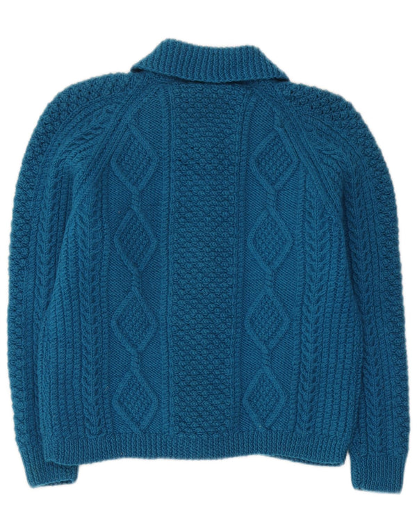 Pulover cardigan vintage pentru femei UK 10 Small Blue