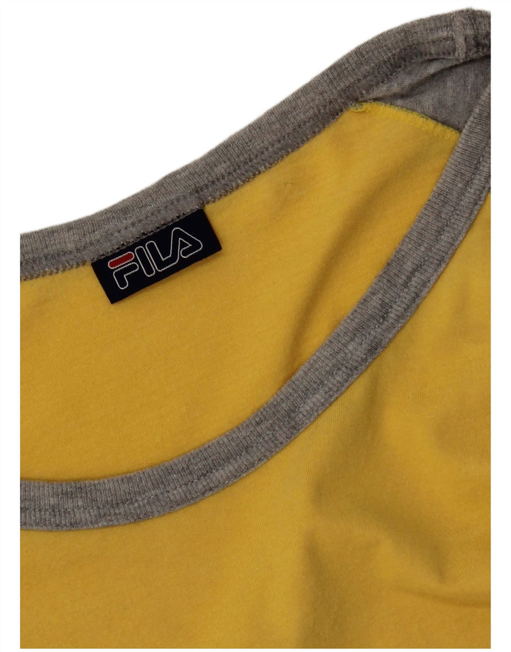 Tricou Bărbați Fila Top Mediu Galben Colorblock