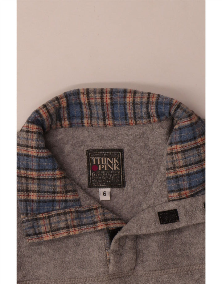 Pulover din lână pentru băieți Think Pink, 5-6 ani, gri poliester