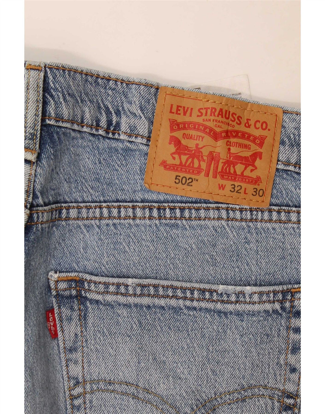 Blugi conici pentru bărbați Levi's 502 W32 L30 Bumbac albastru