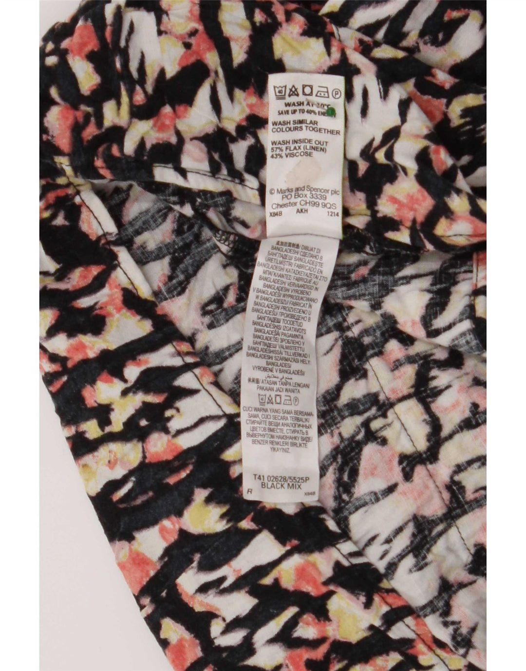 Bluză pentru femei Marks & Spencer, cu model abstract, UK 10 Mic Multicolor