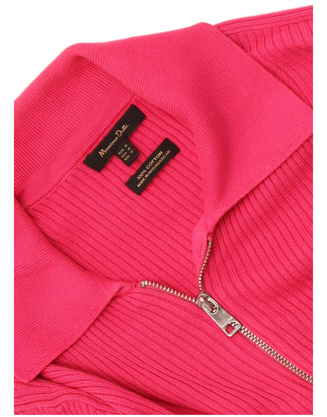 Pulover cardigan Massimo Dutti pentru femei UK 12, bumbac roz mediu
