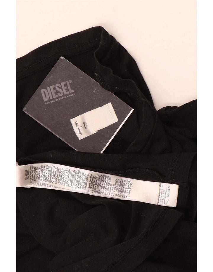 Tricou pentru bărbați Diesel Top mare din bumbac negru