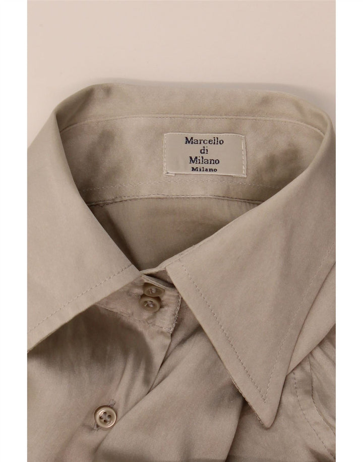 Bluză cămașă vintage pentru femei UK 10 Small Gri