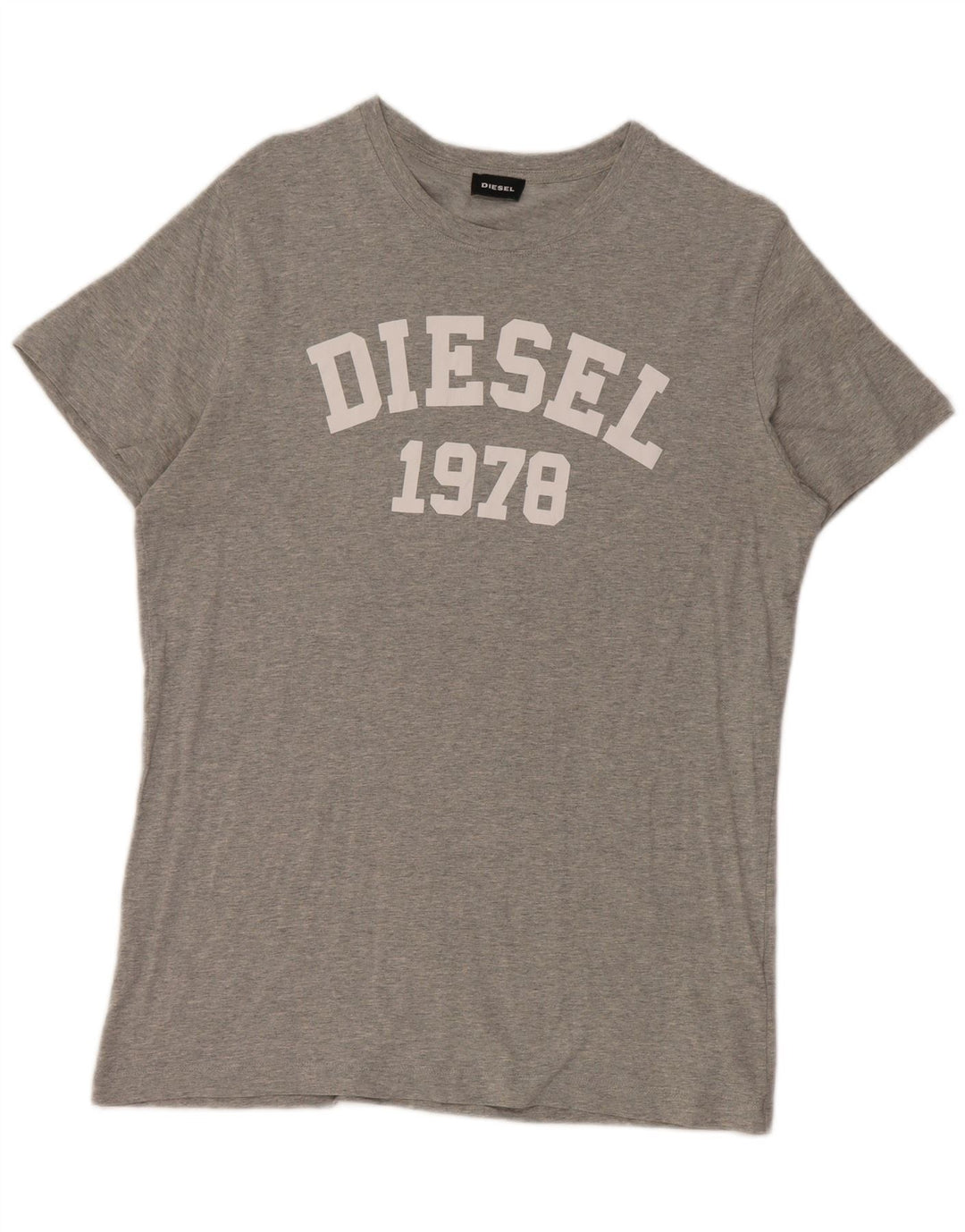 Tricou grafic pentru bărbați Diesel Top mare din bumbac gri