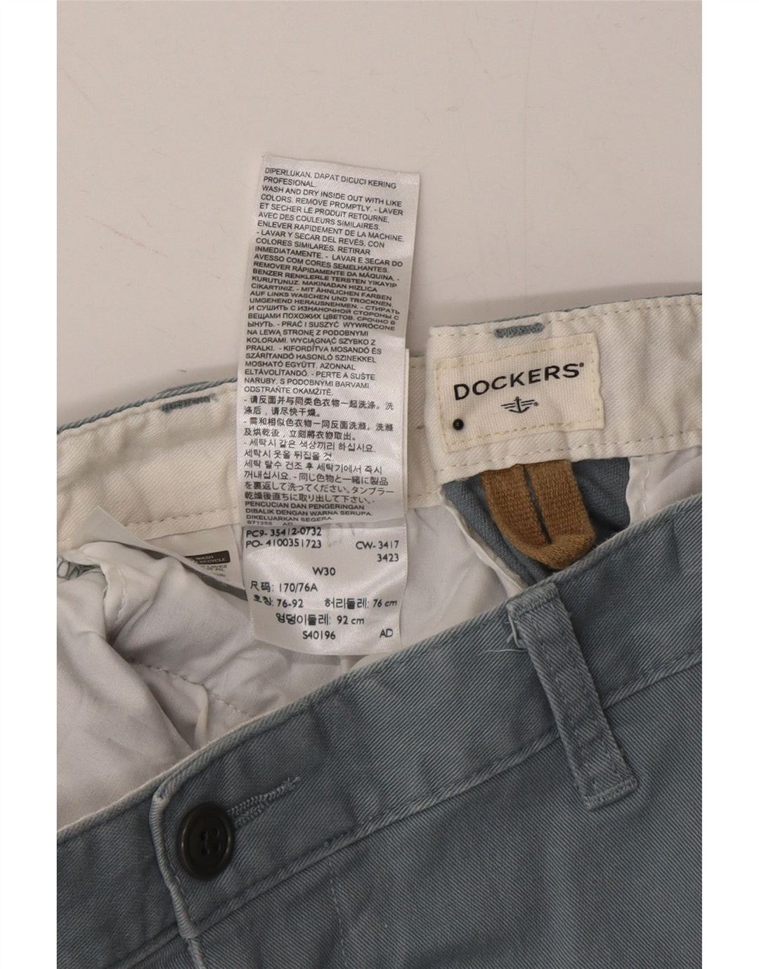 DOCKERS Mens Cargo Shorts W30 Medium Blue Cotton Vintage Dockers and Second-Hand Dockers from Messina Hembry 
