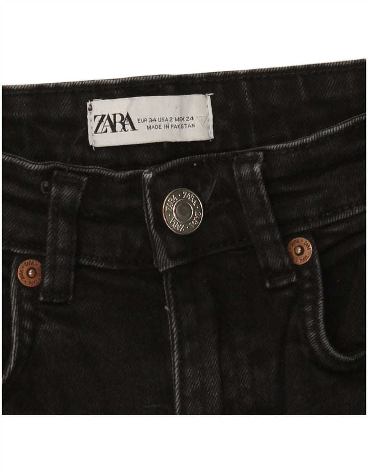 Blugi Bootcut pentru femei Zara EU 34 2XS W24 L26 Negri