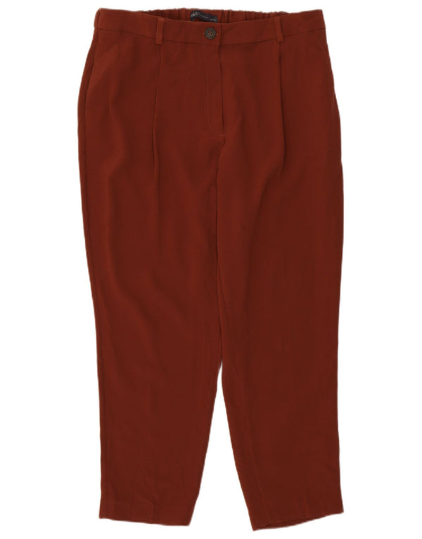 Pantaloni tăiați pentru femei Marks & Spencer UK 14 Large W32 L25 Maro