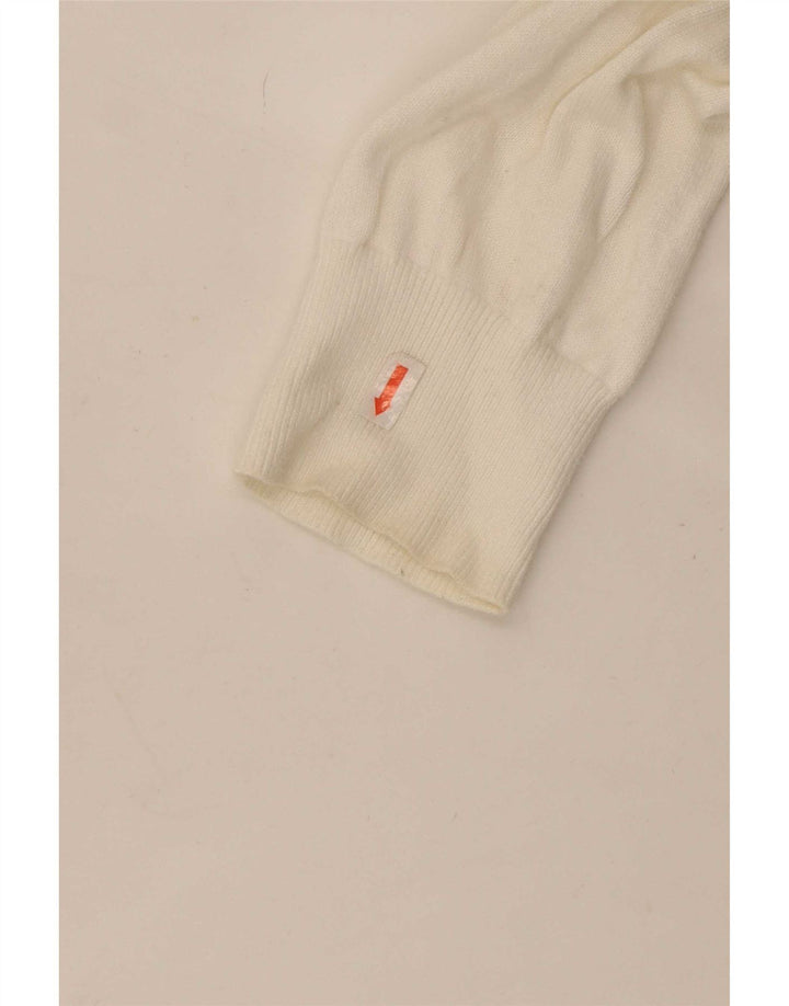 Pulover Tommy Hilfiger pentru bărbați cu decolteu rotund, alb mediu, bloc de culoare