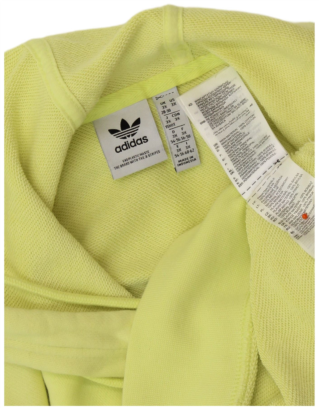 ADIDAS Pulover supradimensionat cu mânecă scurtă pentru femei UK 28/30 3XL Galben