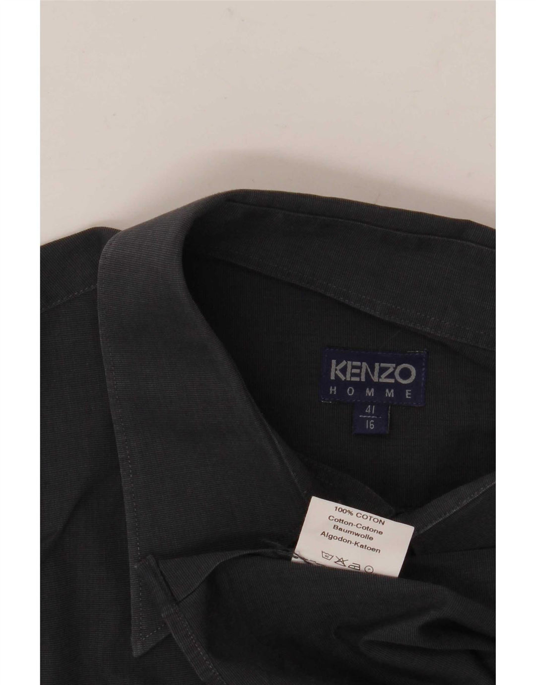 Cămașă Kenzo Bărbați Mărimea 41 16 Mare Bumbac Gri