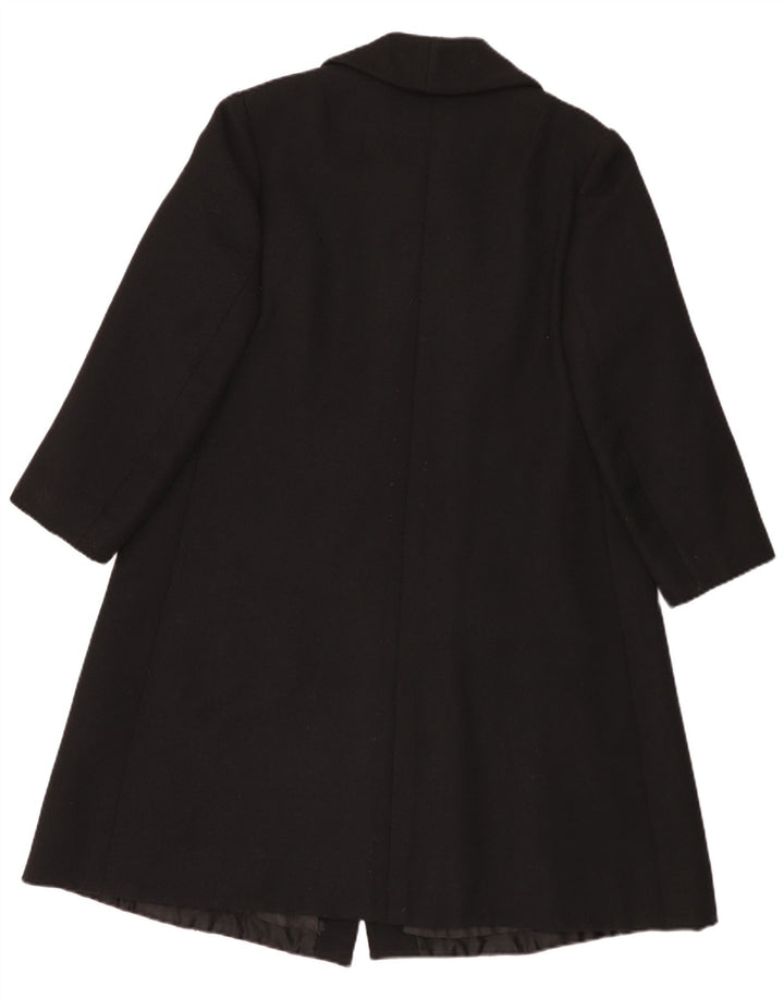 Palton vintage pentru femei la dublu piept UK 14 Medium Black