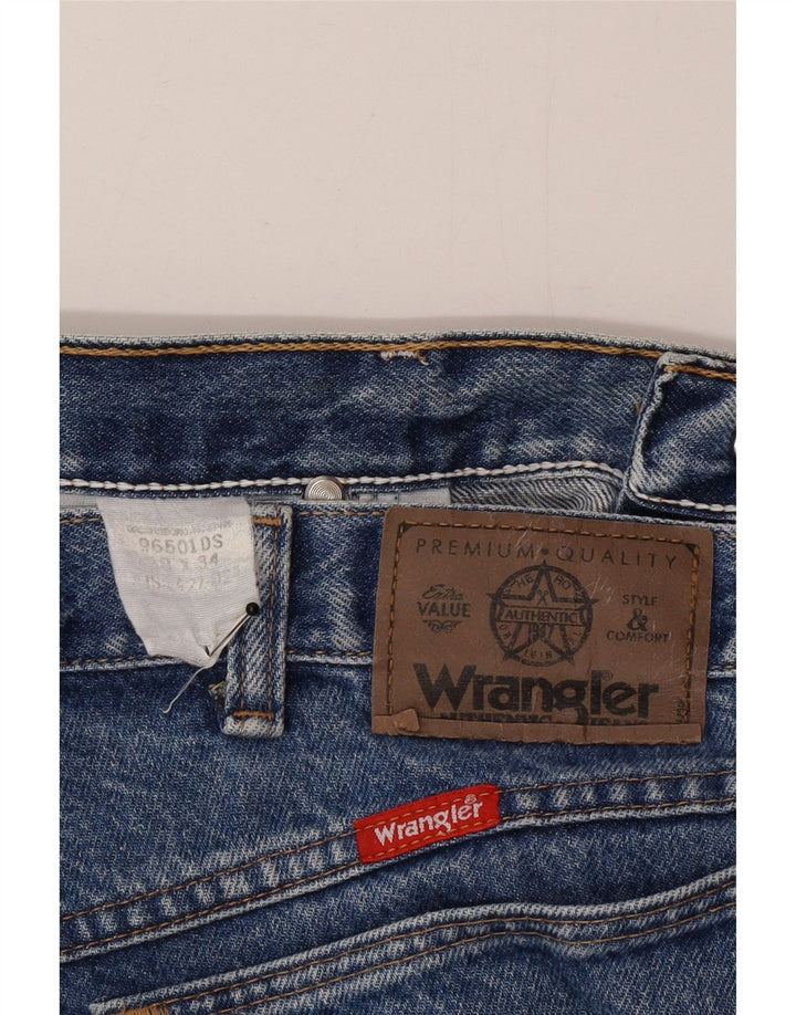 Blugi conici pentru bărbați Wrangler W38 L34 albastru