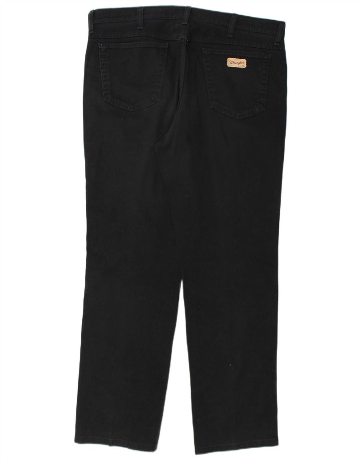 WRANGLER Blugi drepte pentru bărbați Texas W38 L32 bumbac negru