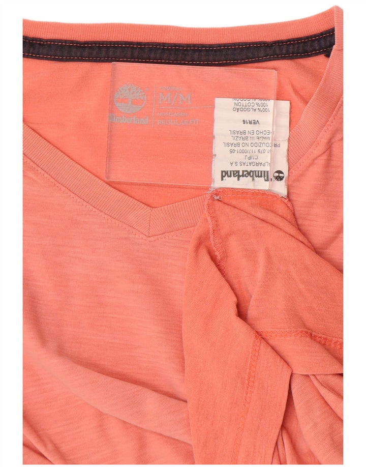 Tricou Timberland pentru bărbați, cu croiala normală, top din bumbac portocaliu mediu