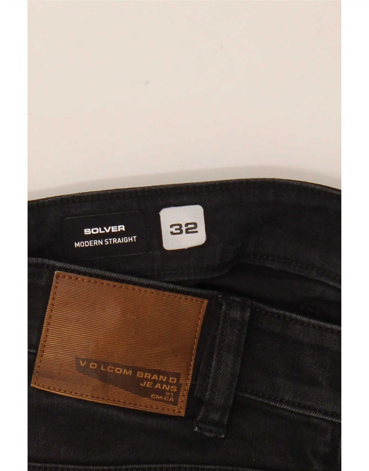 Blugi drepti pentru bărbați Volcom Solver W32 L30 bumbac negru