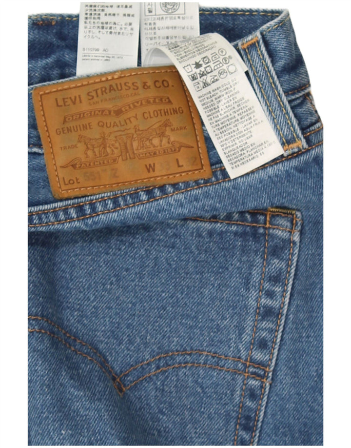 Blugi drepti pentru bărbați Levi's 551 W33 L32 Bumbac albastru
