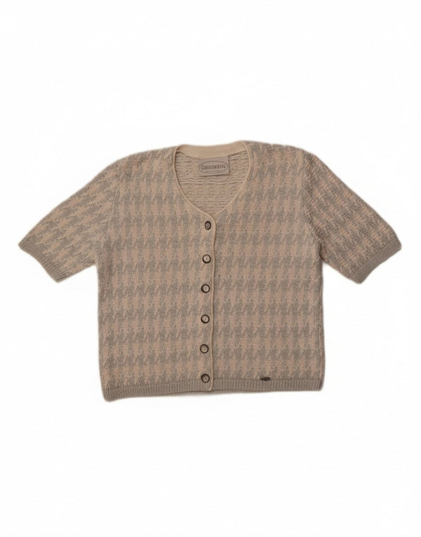 Giesswein Pulover Cardigan pentru Femei EU 38 Medium White Houndstooth