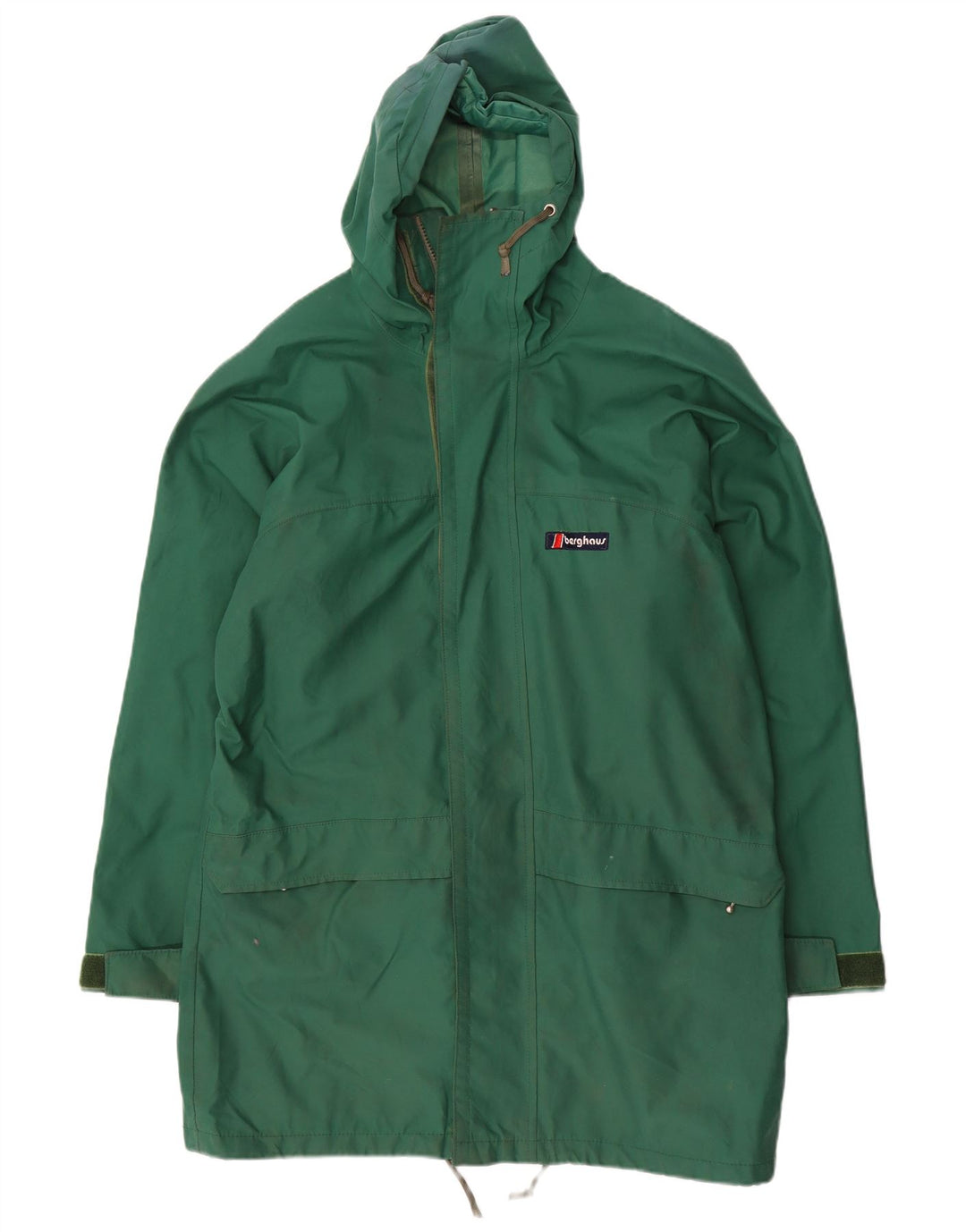 Pelernă de ploaie cu glugă pentru bărbați Berghaus UK 38, nailon verde mediu