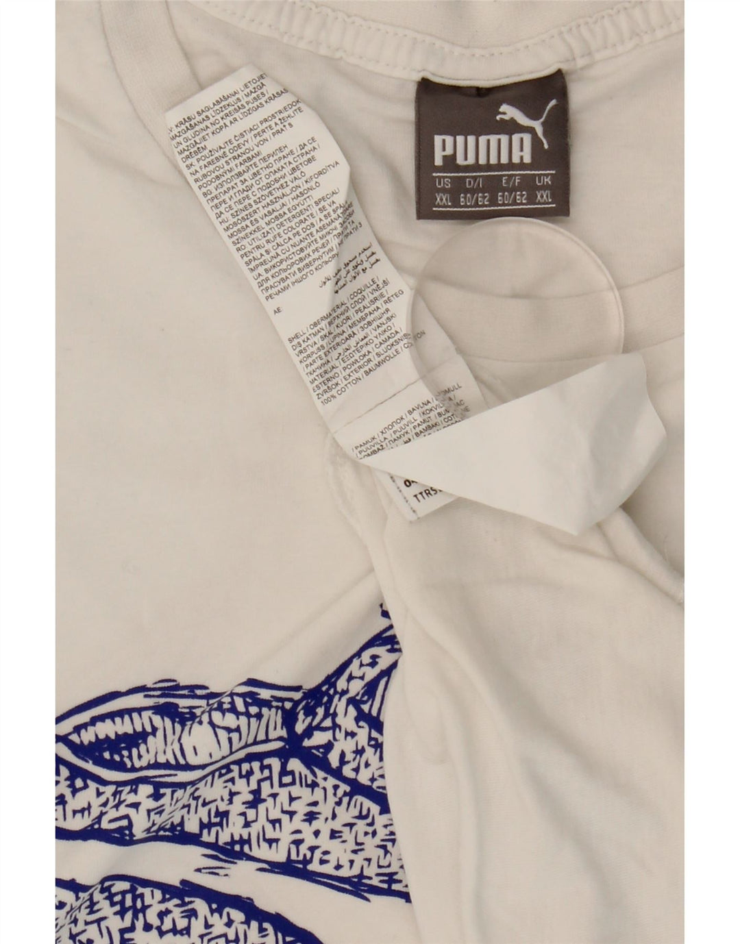 Tricou grafic Puma pentru bărbați Top 2XL Bumbac alb