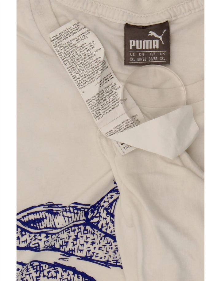 Tricou grafic Puma pentru bărbați Top 2XL Bumbac alb