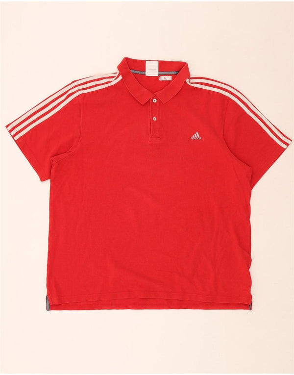 Tricou polo ADIDAS pentru bărbați 2XL bumbac roșu