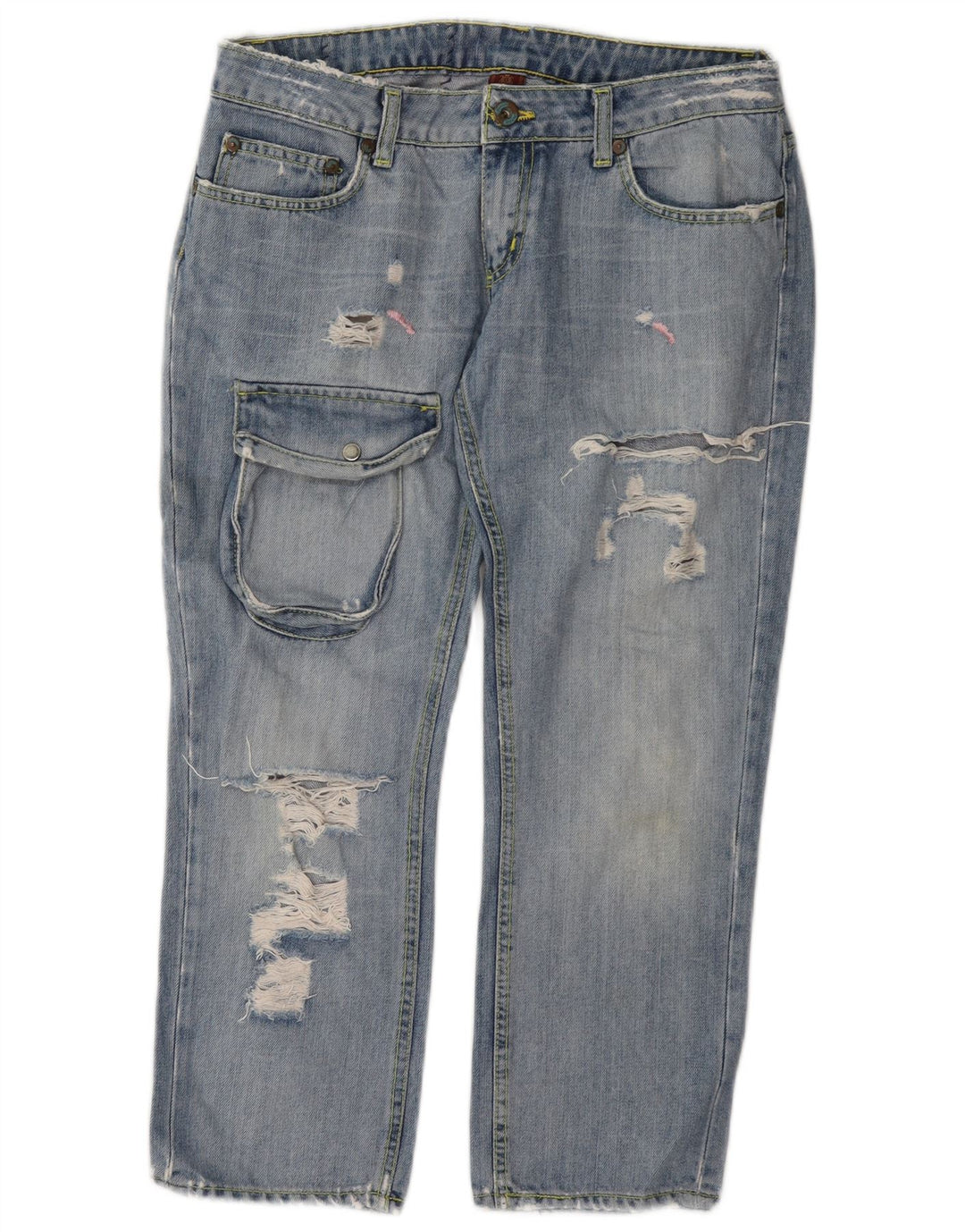 Dondup Blugi Cargo Distressed Cropped W28 L24 Albastru