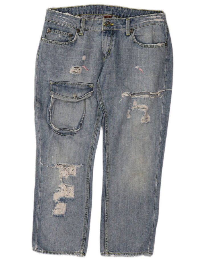 Dondup Blugi Cargo Distressed Cropped W28 L24 Albastru