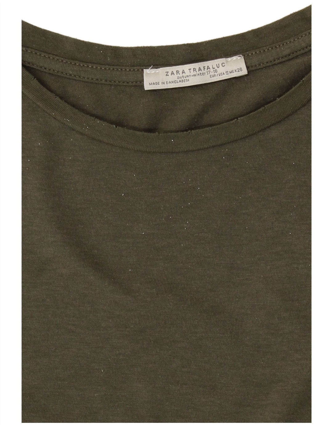 Tricou supradimensionat pentru femei Zara UK 10 Small Khaki