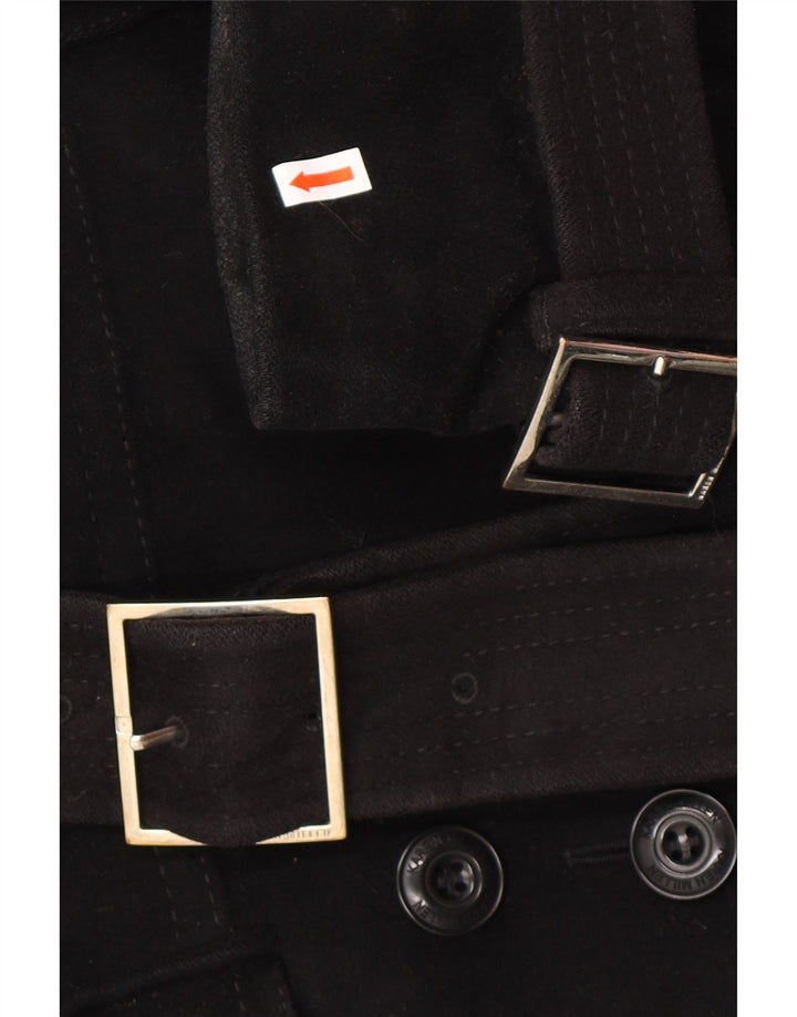 Trench pentru femei KAREN MILLEN UK 8 Mic Lână neagră