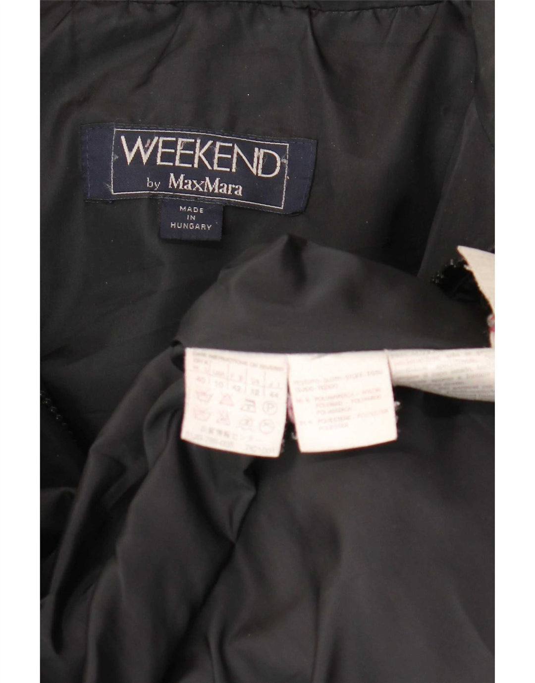 Max Mara Manton supradimensionat de weekend pentru femei UK 12 Poliamidă neagră medie