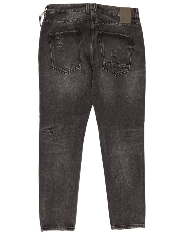 Gianni Lupo Blugi Bruce Distressed Slim pentru bărbați IT 48 Medium W34 L30 Gri
