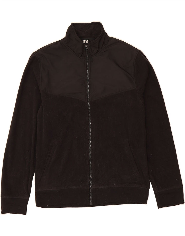 RUSSELL ATHLETIC Mens Fleece Jacket UK 40 Large Black Polyester Vintage Russell Athletic and Second-Hand Russell Athletic from Messina Hembry 