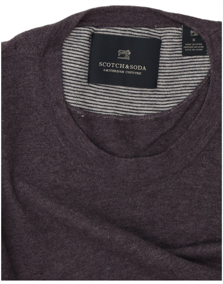 Pulover pentru bărbați Scotch & Soda, cu gât crew, mic violet