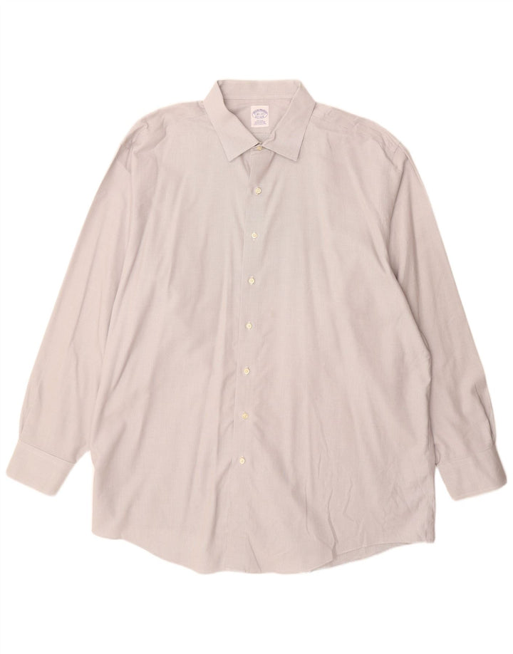 Cămașă pentru bărbați Brooks Brothers Mărimea 18 1/2 2XL Bumbac gri