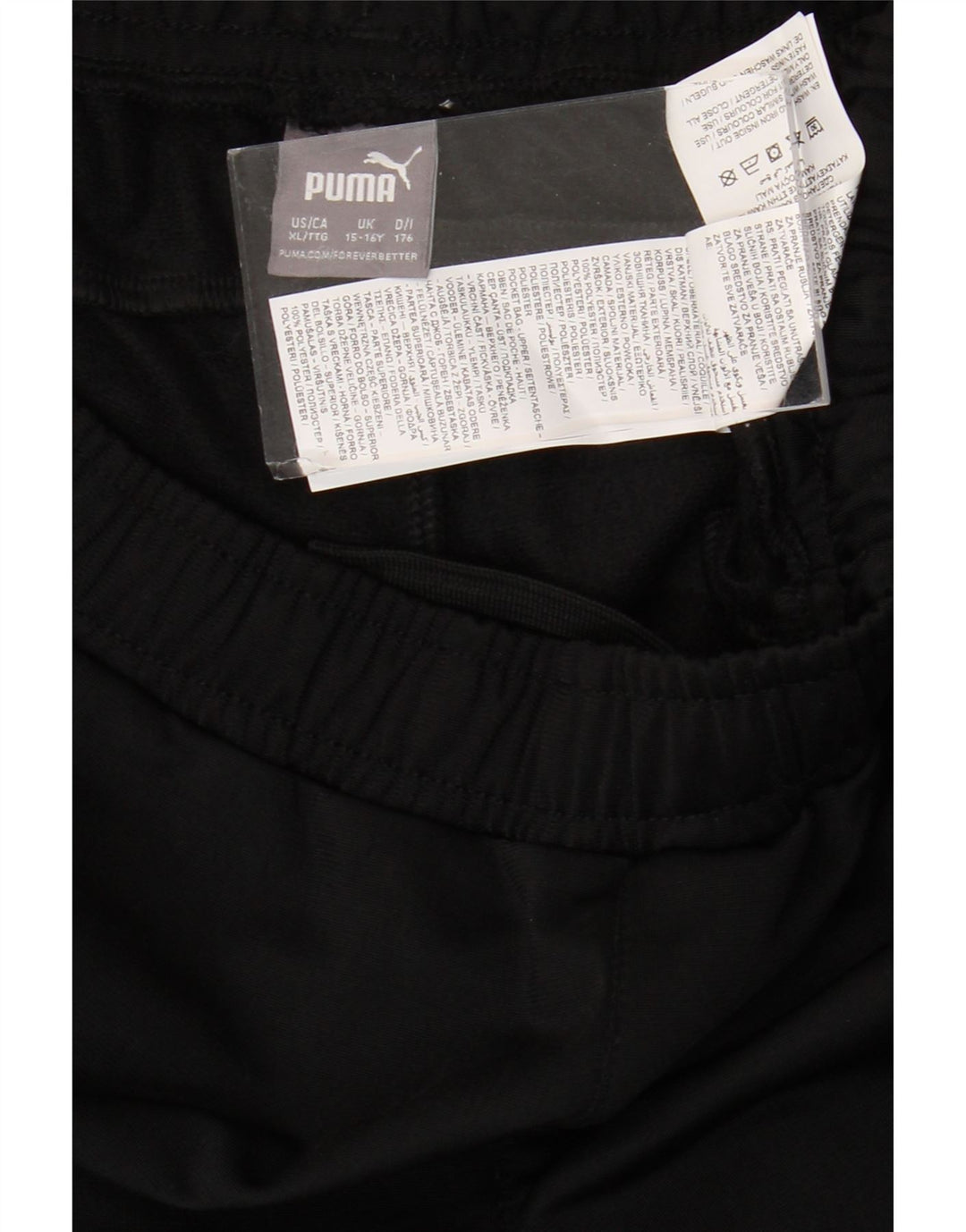 Pantaloni de trening PUMA pentru băieți 15-16 ani poliester negru