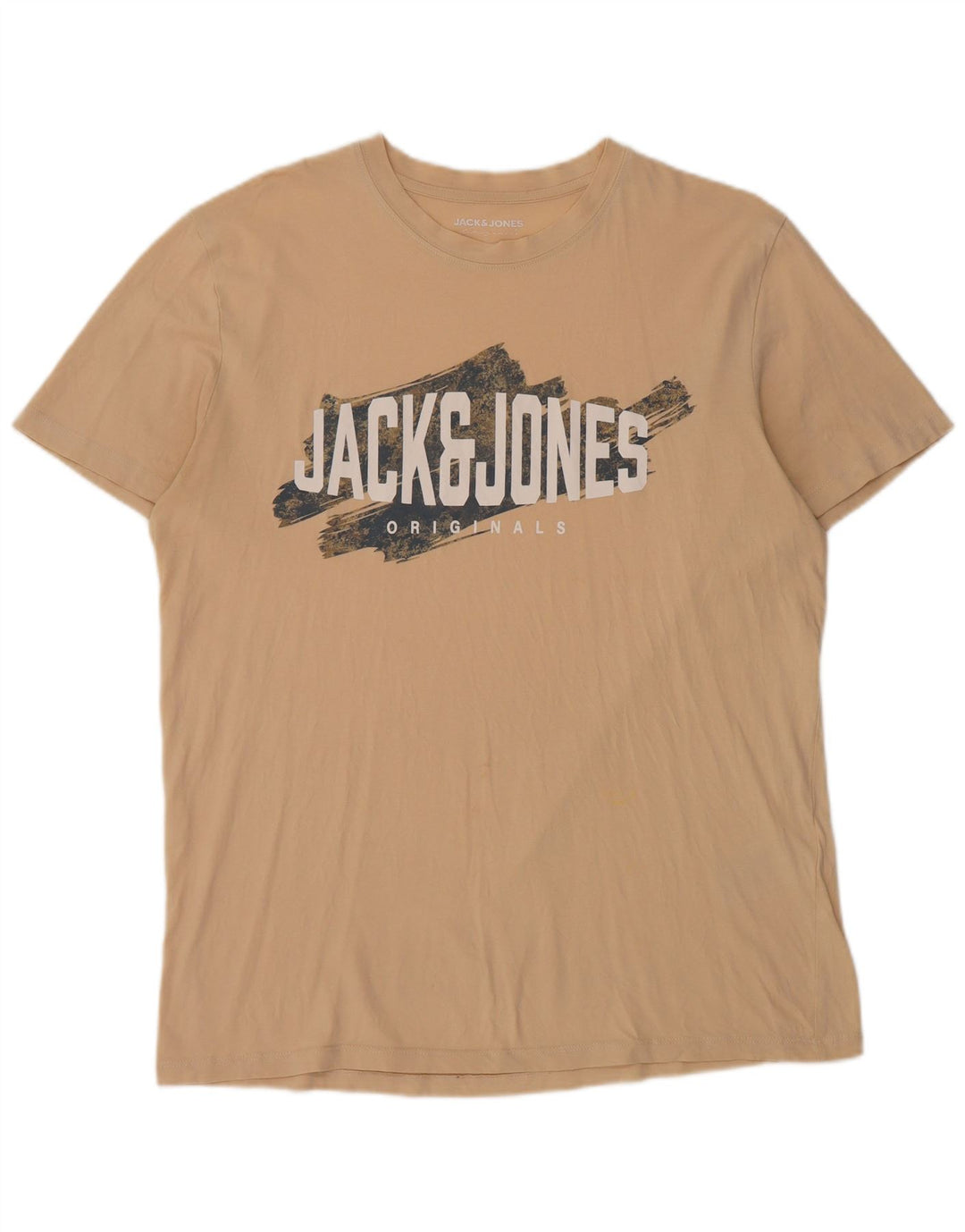 Tricou grafic pentru bărbați JACK & JONES Top XL bumbac bej