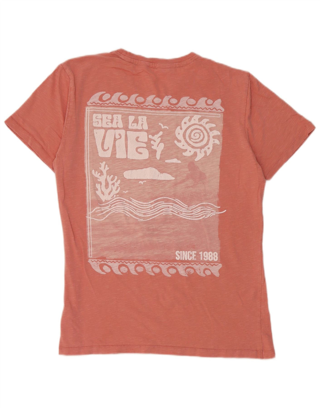 Tricou cu grafică obișnuită pentru bărbați Fat Face Top mic, roz, bumbac