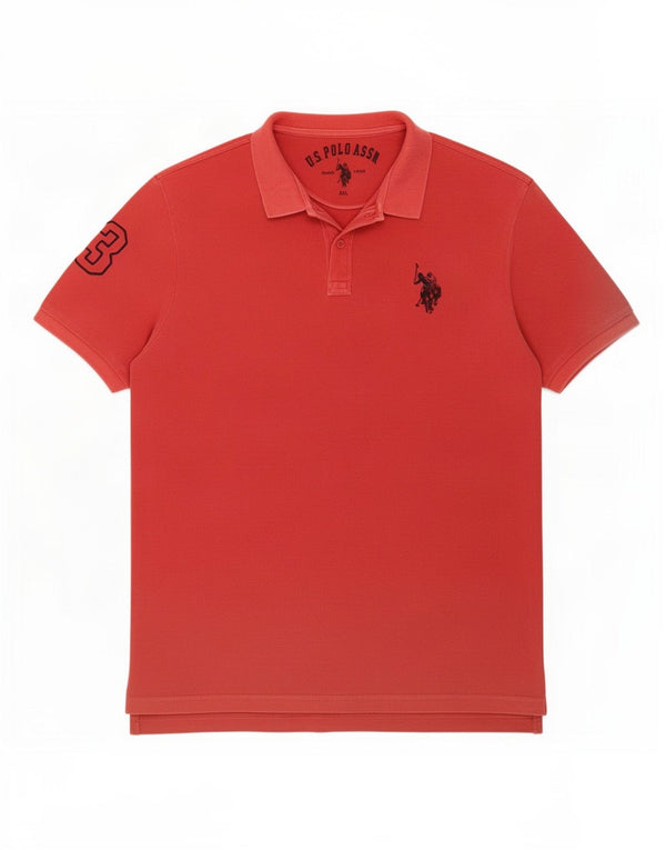 U.S. Polo Assn. Mens Graphic Polo Shirt 2XL Red