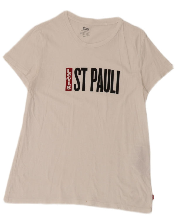 Levi's Mens Graphic T-Shirt Top Small White Cotton