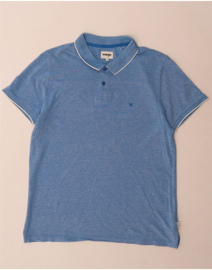 Tricou polo Wrangler pentru bărbați, mare, albastru, bumbac