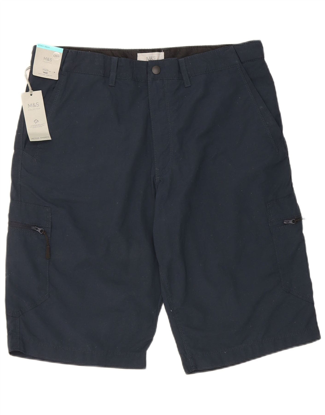 Pantaloni cargo pentru bărbați Marks & Spencer W34, mari, bumbac, albastru
