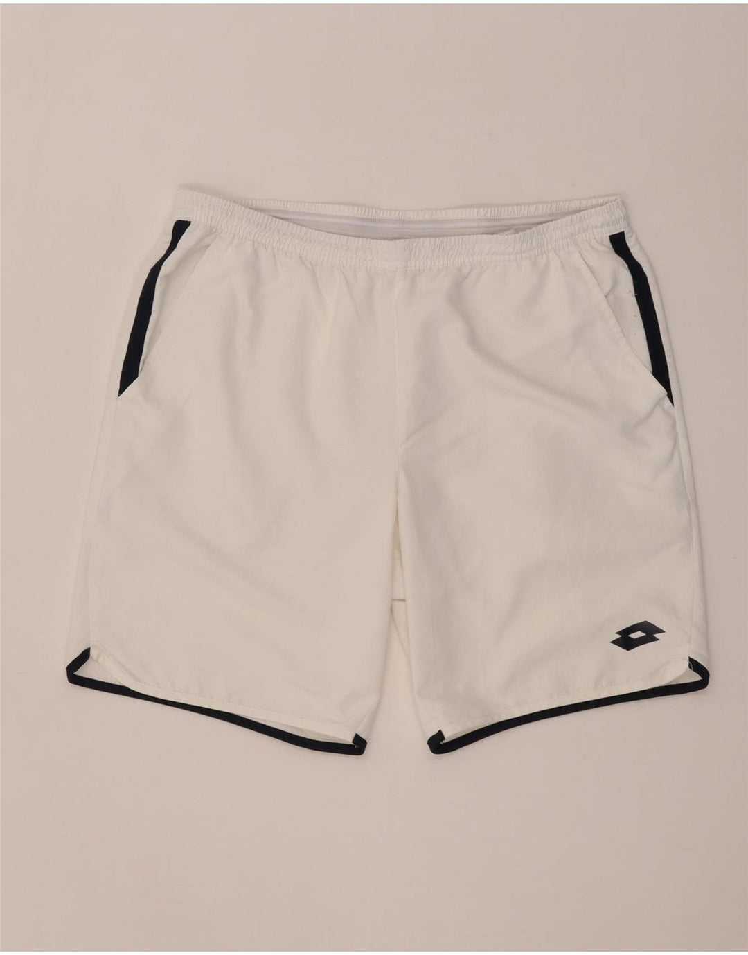 Pantaloni scurți sport Lotto pentru bărbați, mari, alb, bloc de culoare