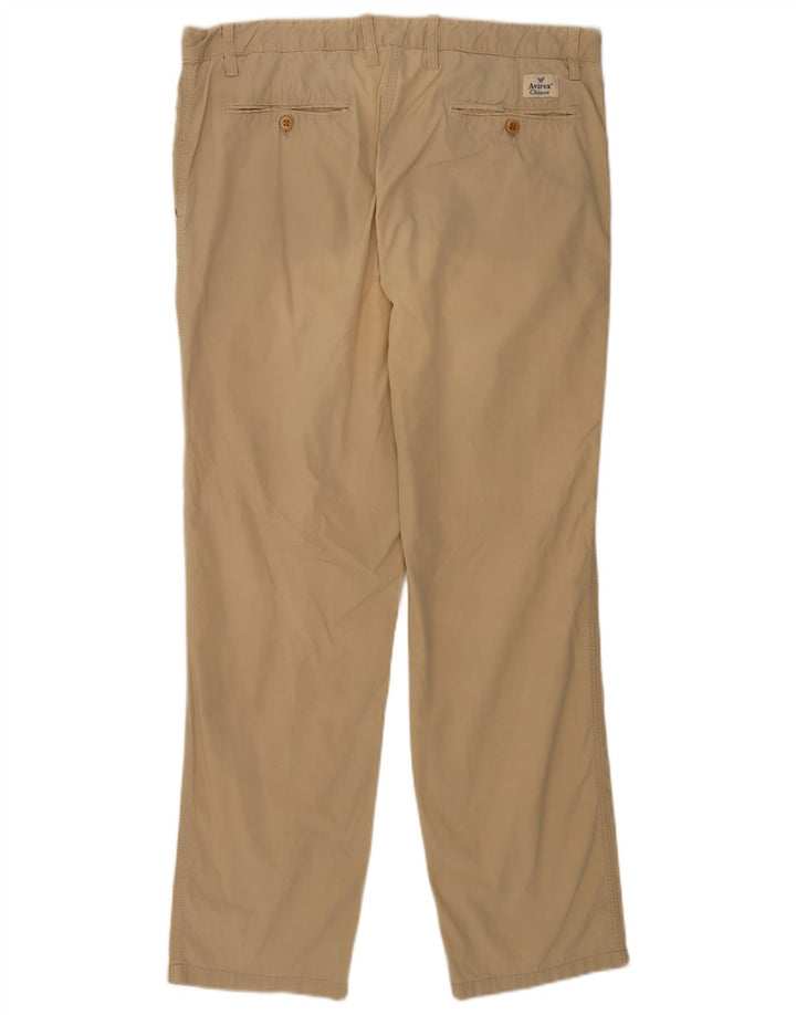Pantaloni chino obișnuiți pentru bărbați Avirex L38 L32 bumbac kaki