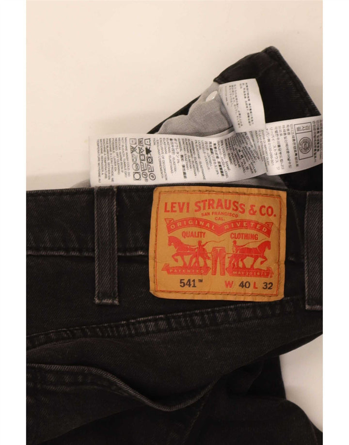 Blugi conici pentru bărbați Levi's 541 W40 L32 bumbac negru