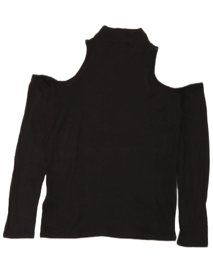 Bluză Lipsy pentru femei cu umăr deschis Top UK 12 Medium Black Viscose